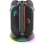 iPega SW2052 Nabíjecí Stanice s RGB JoyCon Ovladače Nintendo Switch 2 Black – Hledejceny.cz