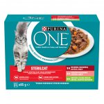 Purina One Sterilcat kuře krůta hovězí losos 40 x 85 g – Zbozi.Blesk.cz